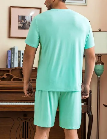 Pijama SHEIN Plus Size Men, turcoaz Verde
