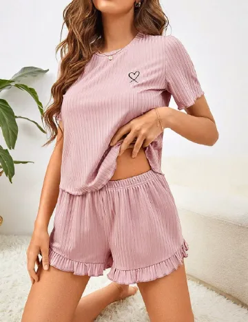 Pijama SHEIN, roz pudra Roz
