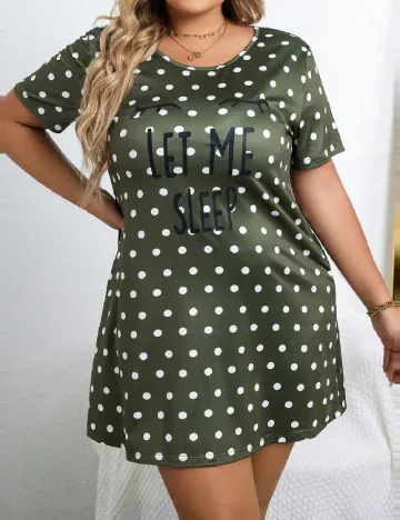 Rochie de noapte SHEIN CURVE, verde Verde