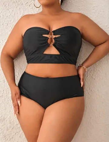 Costum de baie SHEIN CURVE, negru Negru