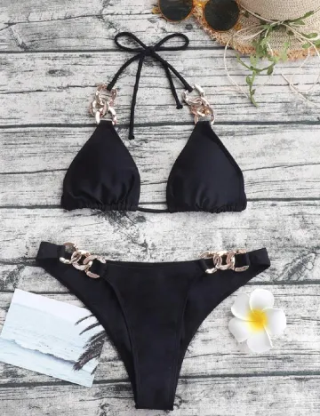 Costum de baie SHEIN, negru Negru