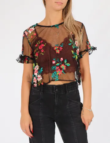 Top SHEIN, negru Negru