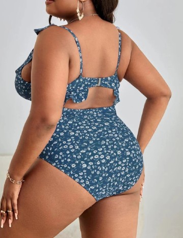 Costum de baie SHEIN CURVE, albastru