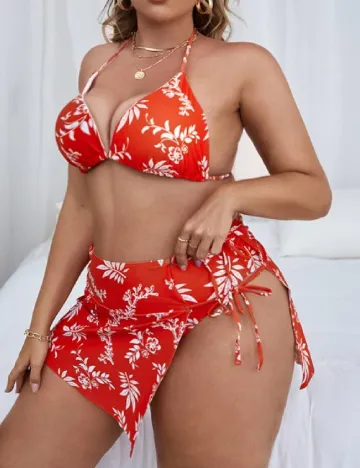 Costum de baie SHEIN CURVE, rosu Rosu