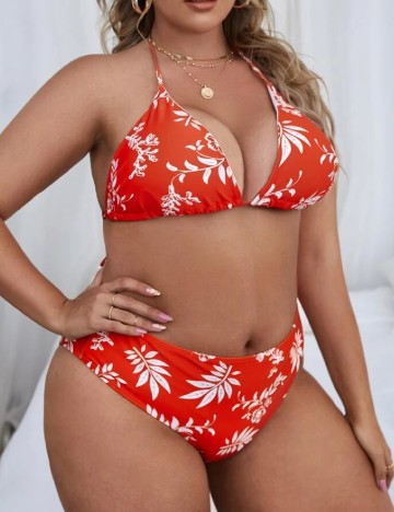 Costum de baie SHEIN CURVE, rosu