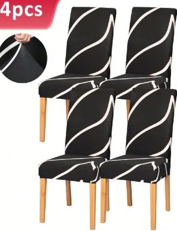 Set huse pentru scaun SHEIN, negru Negru