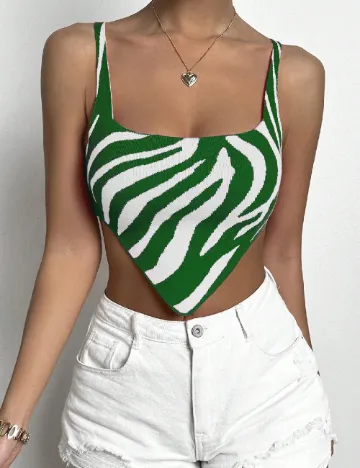 Top SHEIN, verde Verde