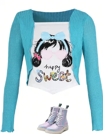 Bluza Shein Kids, albastru Albastru