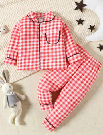 Pijama Shein Kids, rosu/alb Rosu