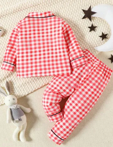 Pijama Shein Kids, rosu/alb Rosu