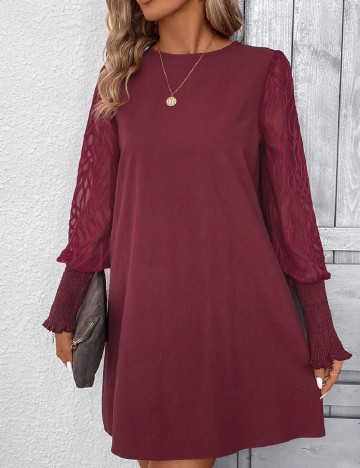 Rochie scurta Emery Rose, visiniu