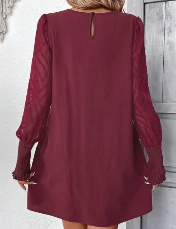 Rochie scurta Emery Rose, visiniu