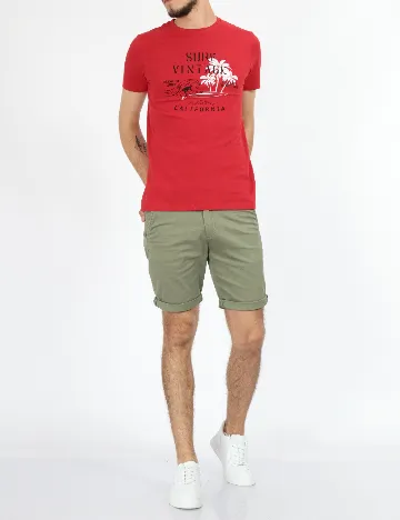 Tricou Milano Bulls, rosu Rosu