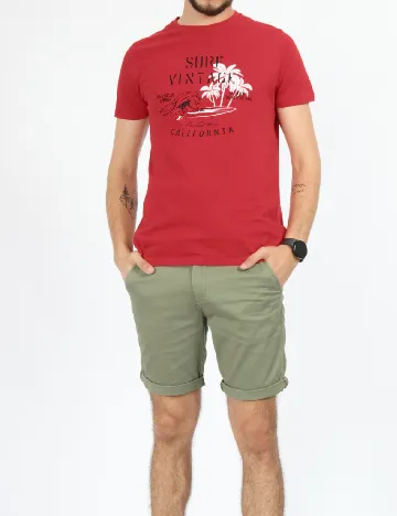 Tricou Milano Bulls, rosu Rosu