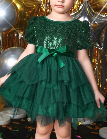 Rochie scurta Shein Kids, verde