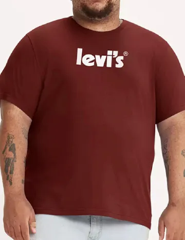 Tricou Levi S Plus Size, visiniu Rosu