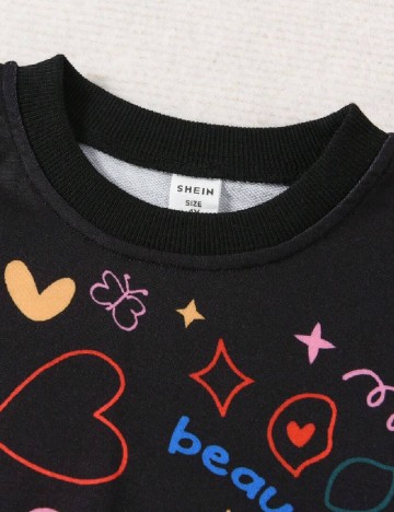 Bluza Shein Kids, negru