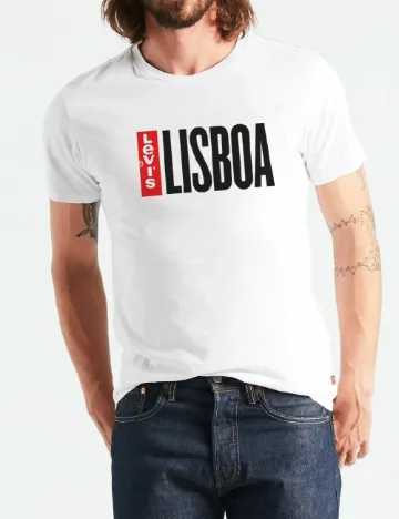 Tricou Levi S, alb Alb