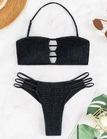 Costum de baie SHEIN, negru Negru