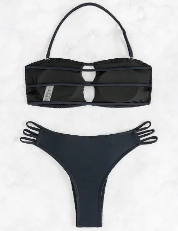 Costum de baie SHEIN, negru Negru