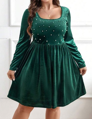 Rochie scurta SHEIN CURVE, verde