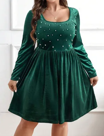 Rochie scurta SHEIN CURVE, verde Verde