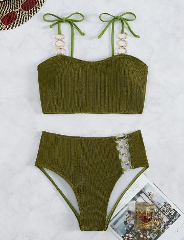 Costum de baie SHEIN, verde