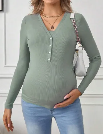 Bluza SHEIN Maternity, verde Verde