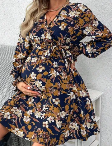 Rochie scurta SHEIN Maternity, floral Floral print