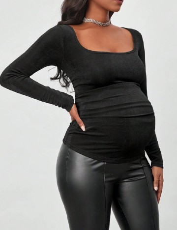 Bluza SHEIN Maternity, negru