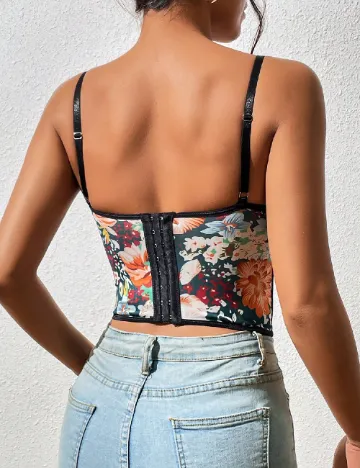 Top SHEIN, floral Floral print