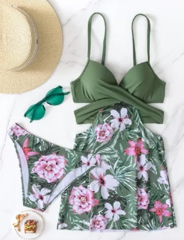 Costum de baie SHEIN, verde Verde