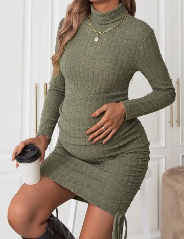 Rochie scurta SHEIN Maternity, verde