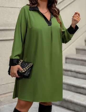 Rochie scurta SHEIN CURVE, verde Verde