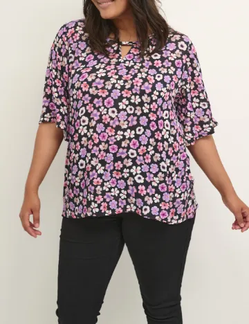 Bluza Kaffe Curve, floral print Floral print