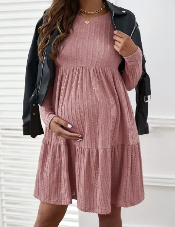 Rochie scurta SHEIN Maternity, roz pudra Roz