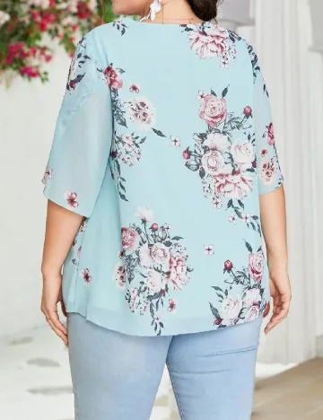 Bluza SHEIN CURVE, floral print Floral print