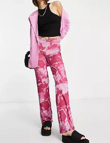 Pantaloni Top Shop, roz Roz