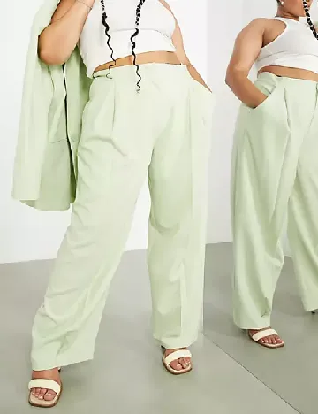 Pantaloni ASOS Curve, verde Verde