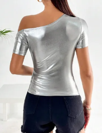 Tricou SHEIN, argintiu Gri