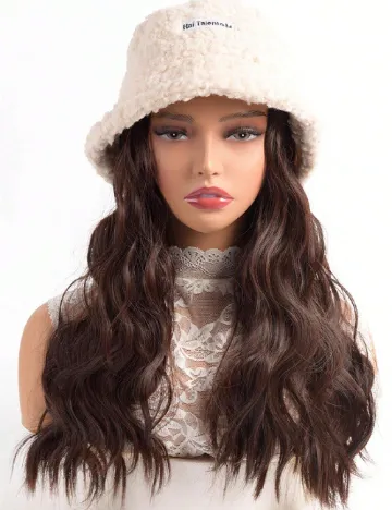Palarie SHEIN, ecru Alb