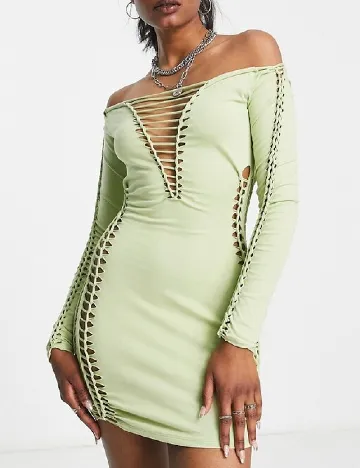 Rochie scurta ASOS, verde Verde