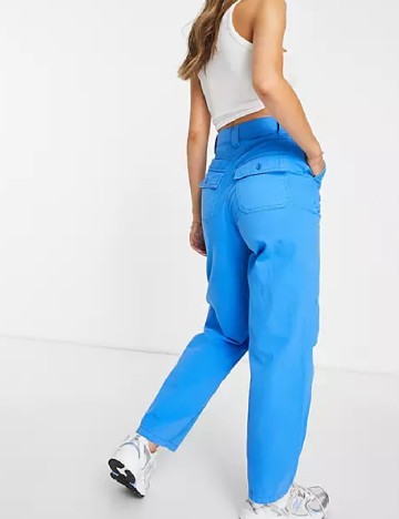 Pantaloni Top Shop, albastru