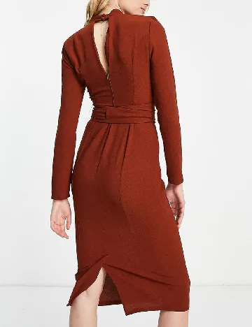 Rochie medie ASOS, caramiziu Rosu