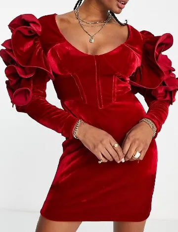 Rochie scurta ASOS, rosu Rosu