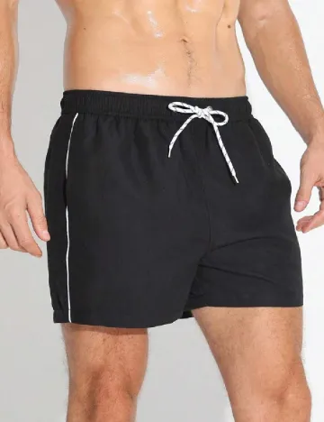 Short de baie SHEIN, negru Negru