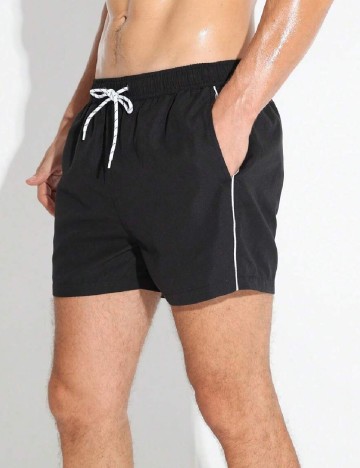 Short de baie SHEIN, negru