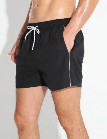 Short de baie SHEIN, negru Negru