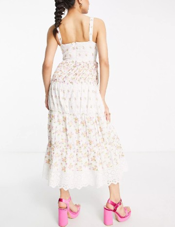 Rochie medie Miss Selfridge, alb