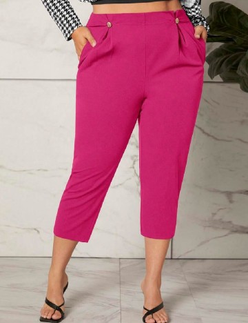 Pantaloni SHEIN CURVE, roz